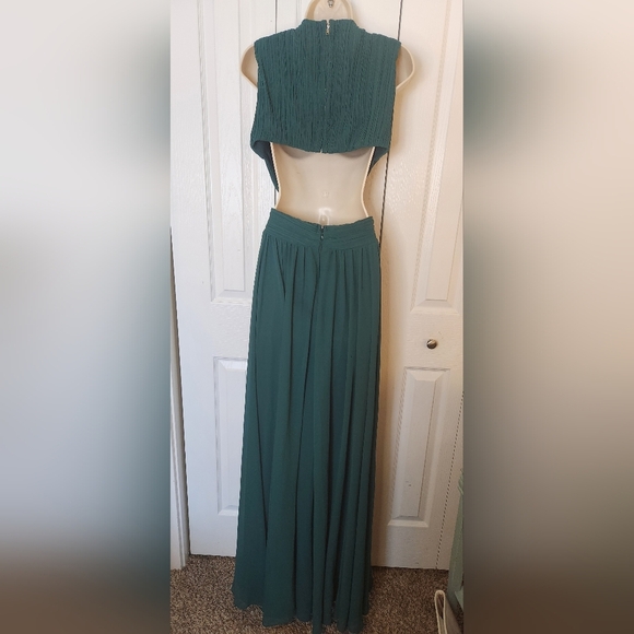 Lulu's Deep Green Prom Dress - Picture 12 of 15